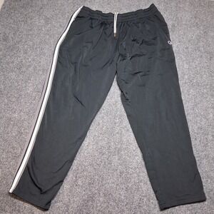Vintage 90s Champion Mens XL Classic Logo Wide Leg Pants‎ Black